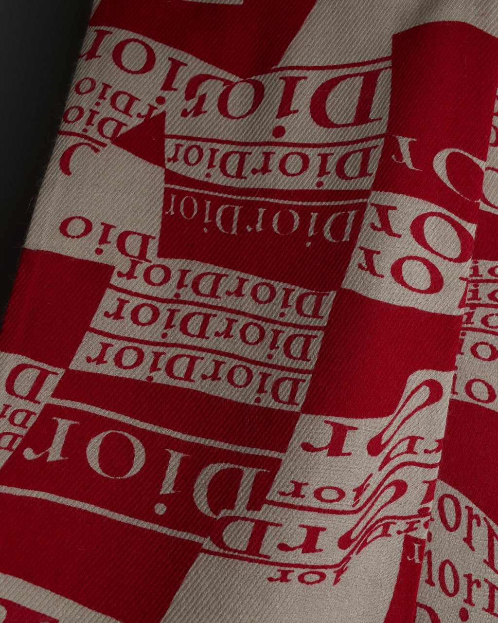 "Christian Dior" Logo pattern twill muffler
