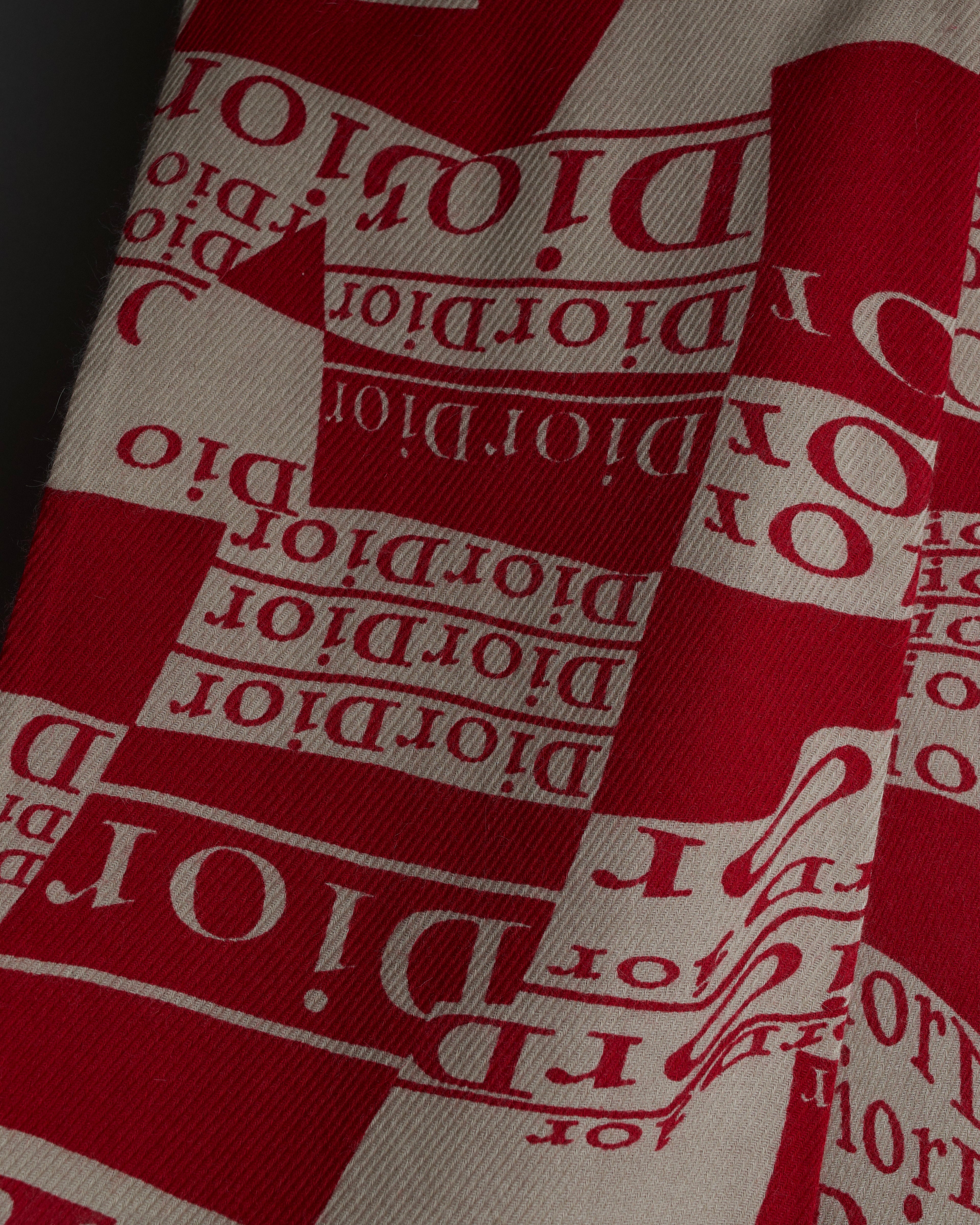 "Christian Dior" Logo pattern twill muffler