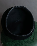 "FUMIKA UCHIDA" Leather piping design wool felt beret
