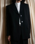 "GUCCI" 90's Beautiful draping fly-front tailored jacket