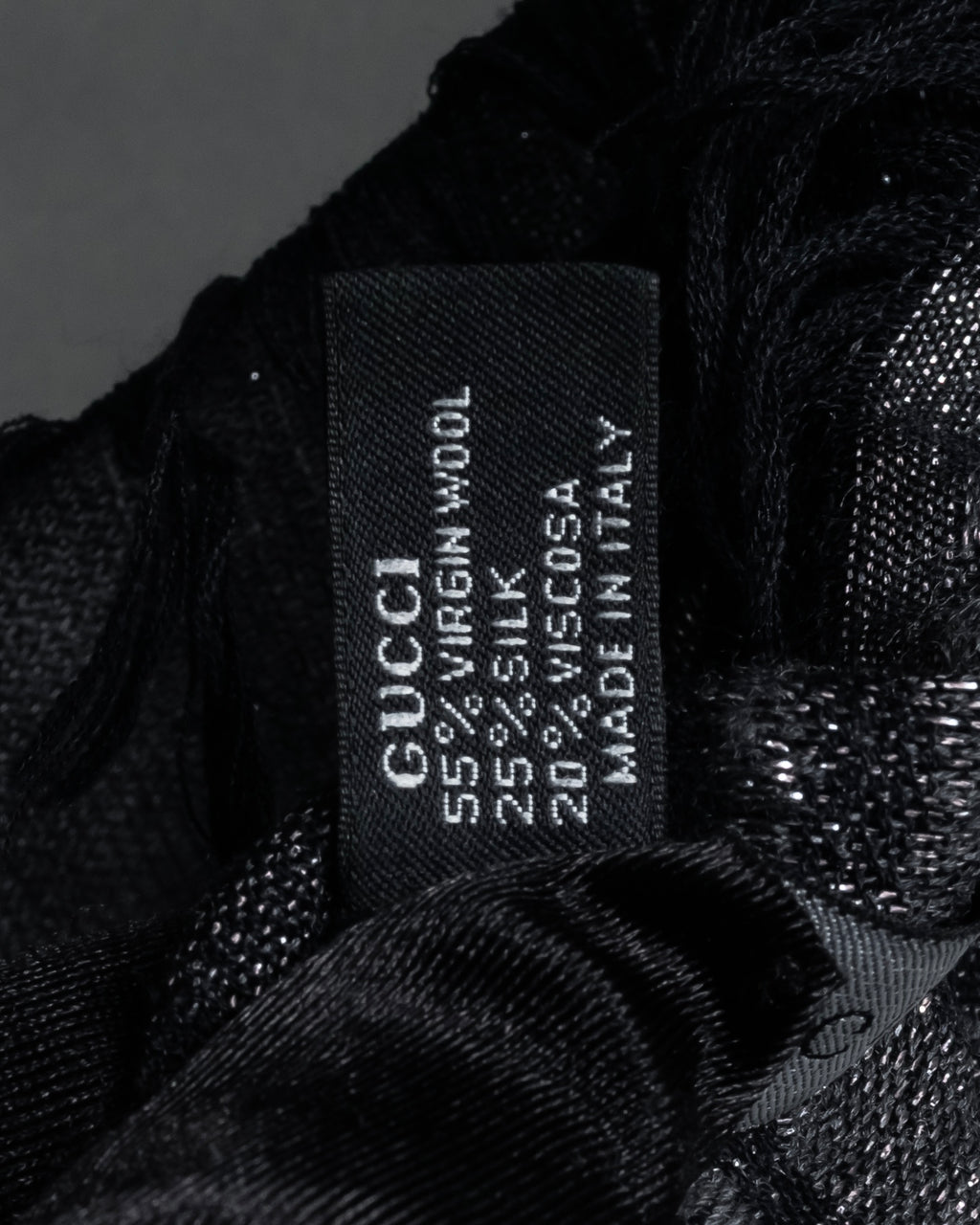 "GUCCI" GG pattern glitter blend woven large stole