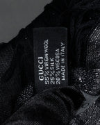 "GUCCI" GG pattern glitter blend woven large stole