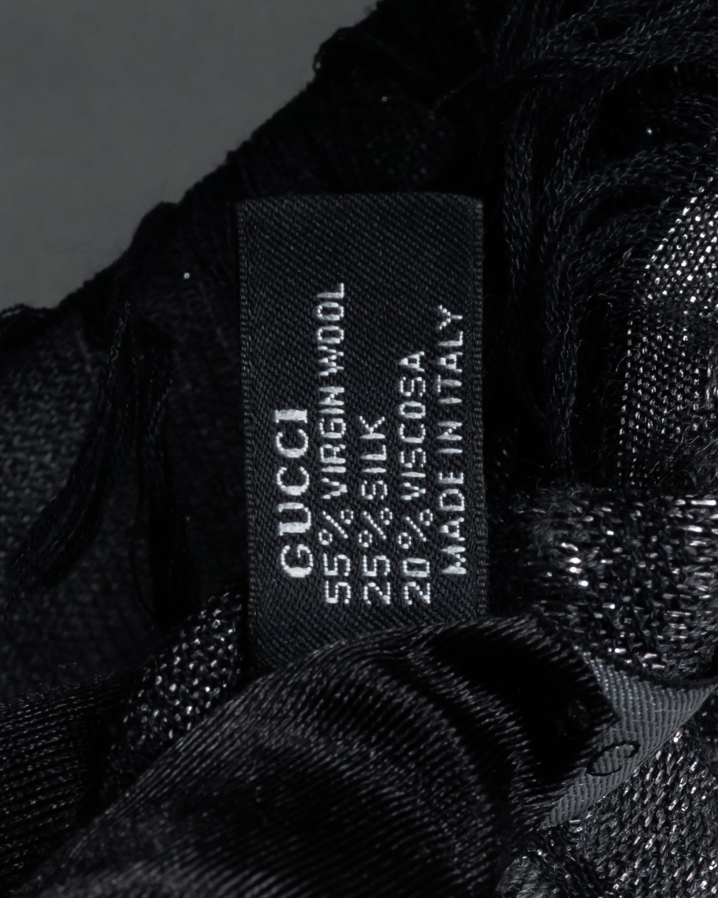 "GUCCI" GG pattern glitter blend woven large stole