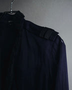 "GUCCI" 90’s-00’s military romantic ruffle blouse