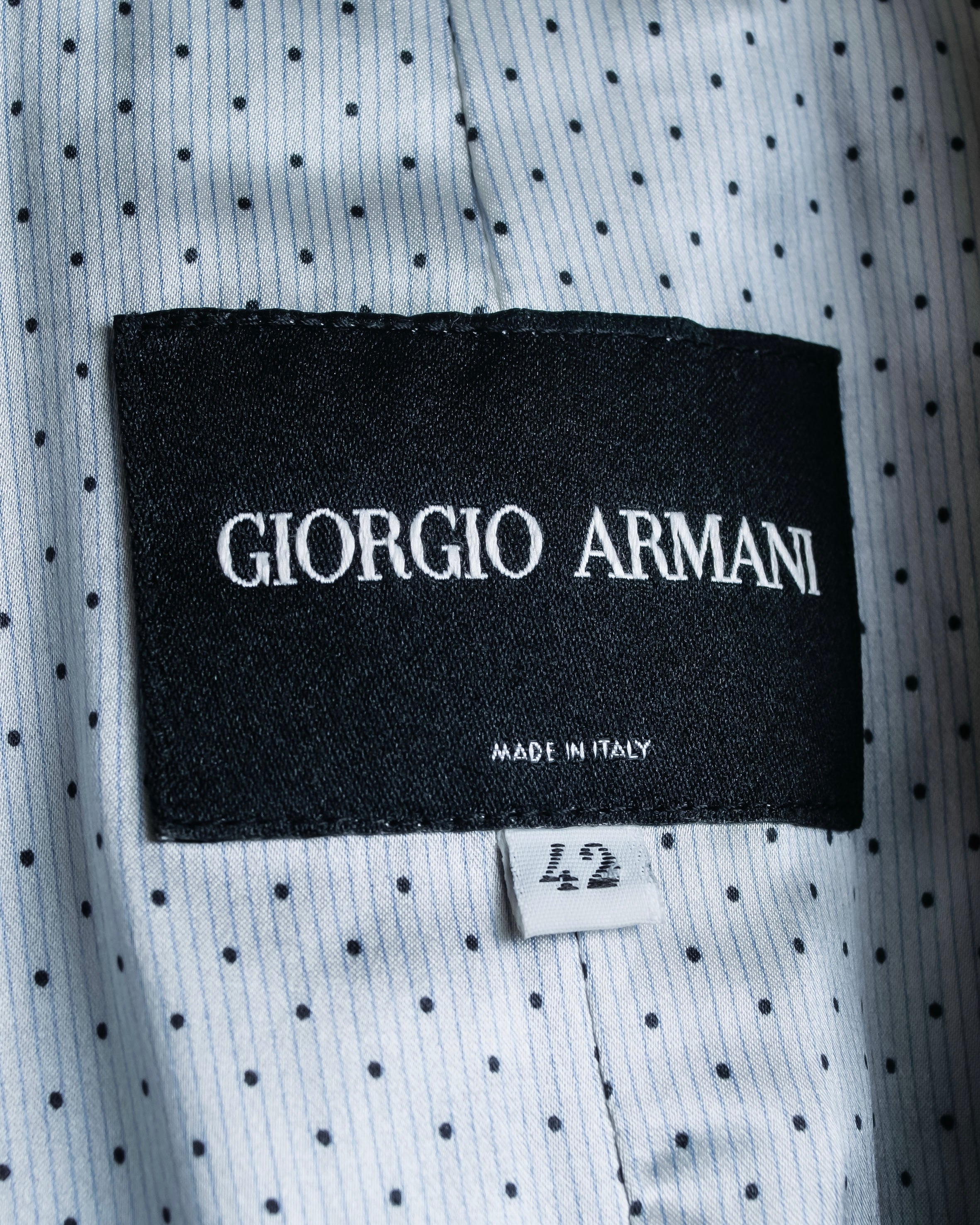 "GIORGIO ARMANI" Beautiful shape velour tailored jacket
