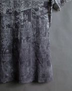 "JEAN PAUL GAULTIER JEANS" American comic book motif sheer short length pullover