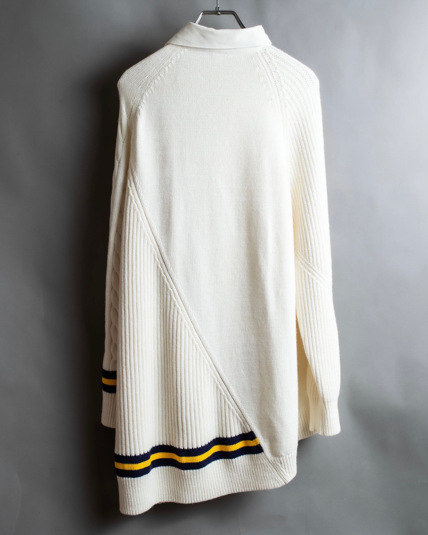 "ALEXANDER WANG" Asymmetrical tilden design knit switching sweater