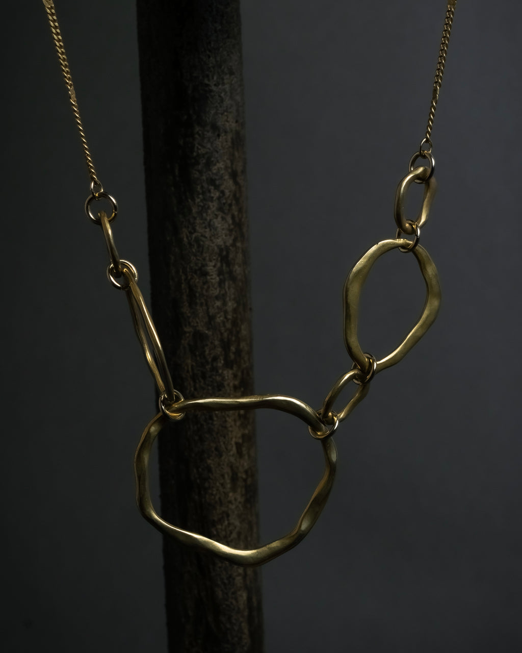 "Vintage organic ring necklace"