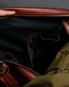 "MAISON MARGIELA" Genuine leather 2way brown color sailor bag