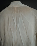 “robe de chambre COMME des GARÇONS” 90’s Textured stand collar concealed front jacket