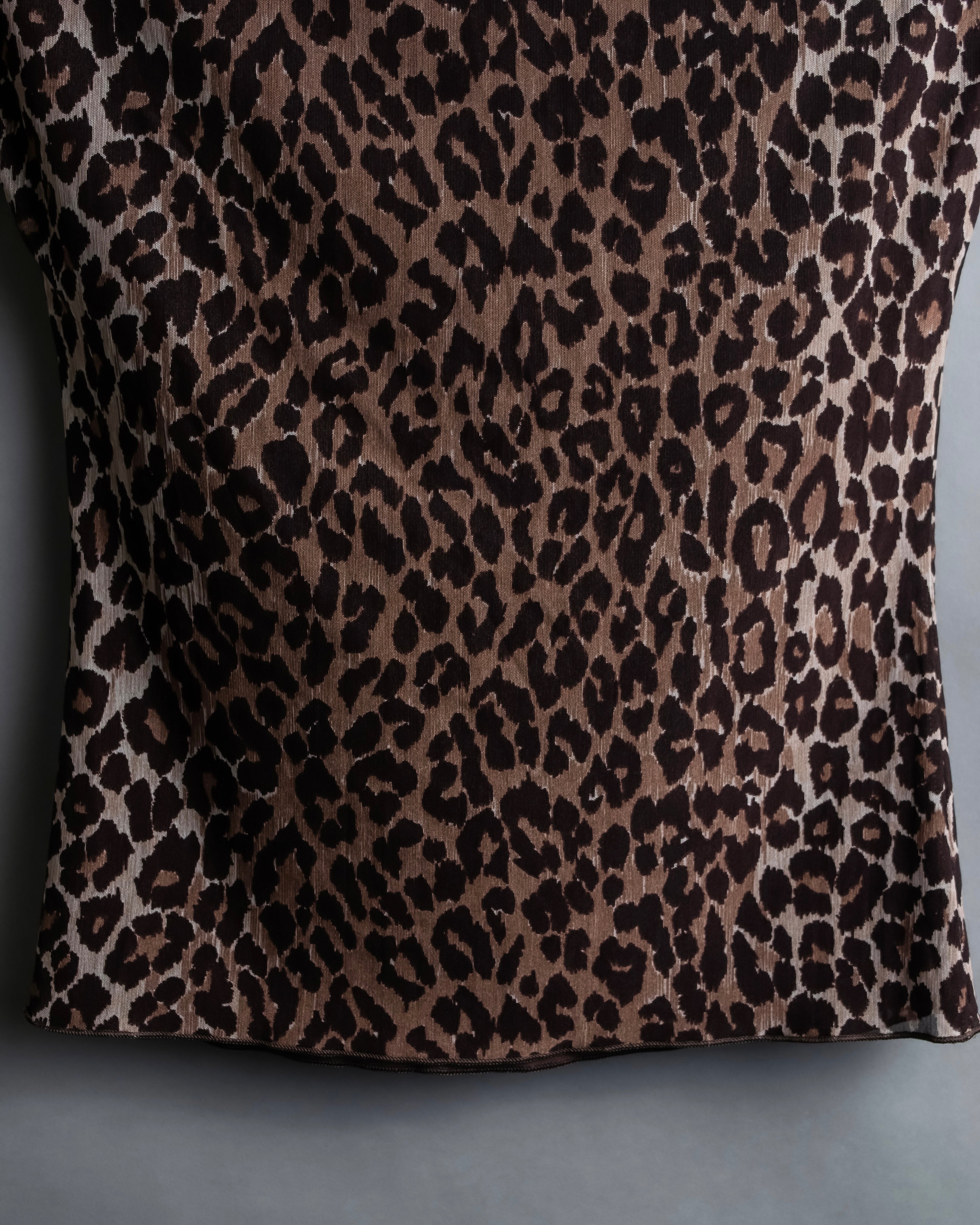 "DOLCE & GABBANA" Leopard print short cut and sew