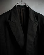 "HERMES" 90's Elegantly relaxed cotton linen tailored jacket