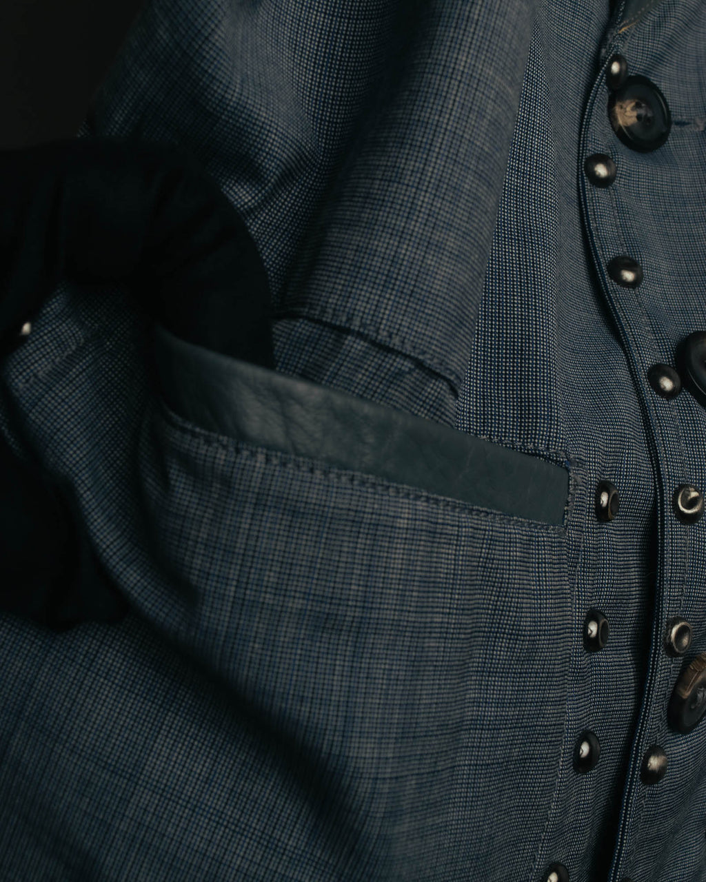 -SPECIAL- “Maison Martin Margiela” 07SS Studded wool leather tailored vest