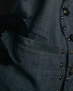 -SPECIAL- “Maison Martin Margiela” 07SS Studded wool leather tailored vest