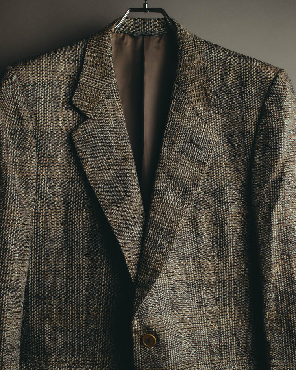 "Ermenegildo Zegna" 80's-90's Textured silk single-breasted blazer