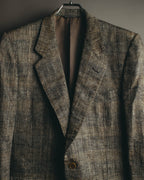 "Ermenegildo Zegna" 80's-90's Textured silk single-breasted blazer