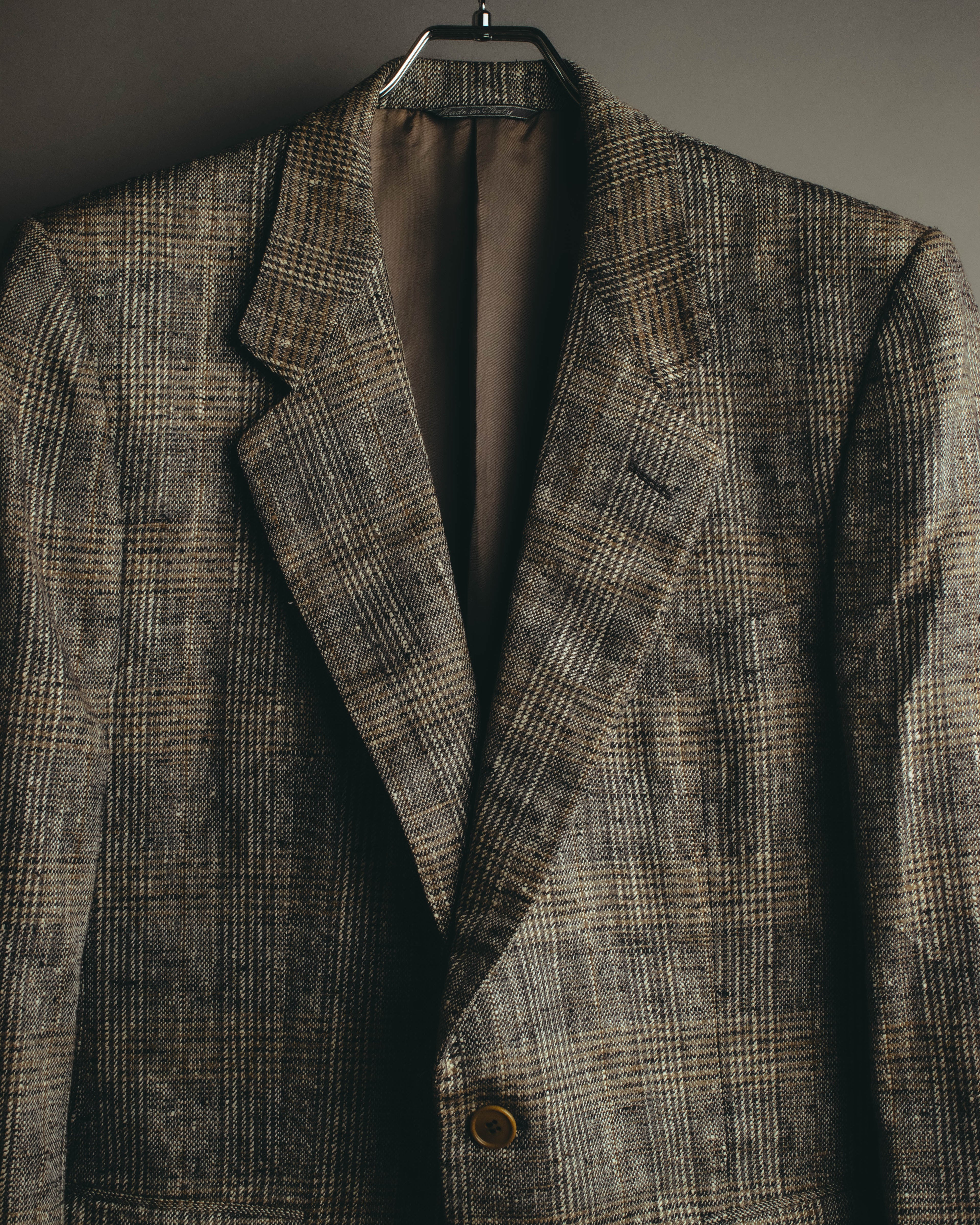 "Ermenegildo Zegna" 80's-90's Textured silk single-breasted blazer