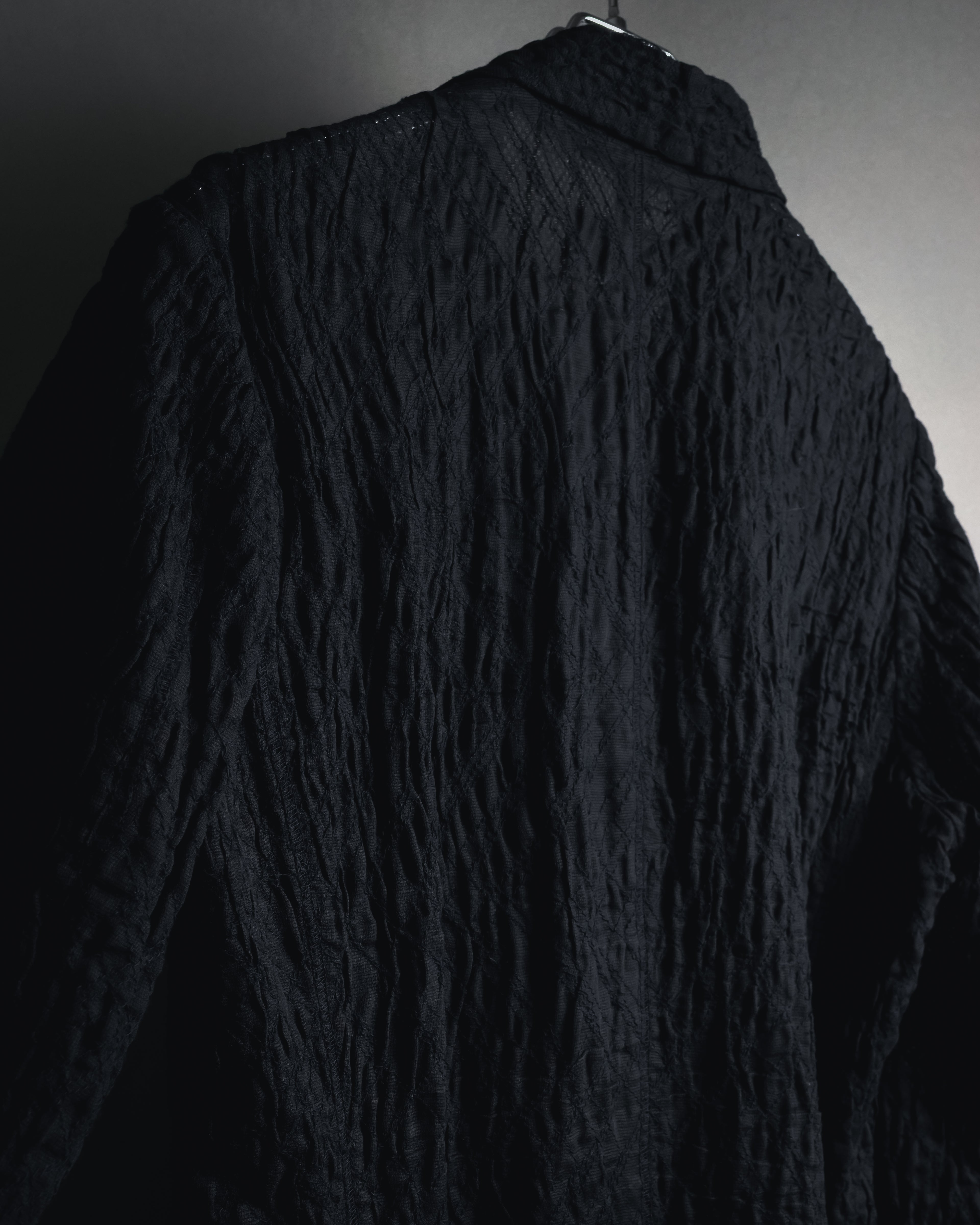 "ISSEY MIYAKE" 98SS Cotton shrunken tailored jacket