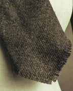 -SPECIAL- "Yves Saint Laurent" 90's-00's Charcoal grey wool textured knit tie