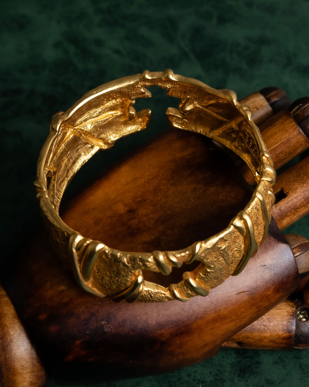 "Christian Lacroix" Sculptural detail gold bracelet