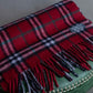 "BURBERRYS" 100% cashmere traditional check pattern fringe design muffler