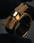 “Chloé” 2010’s mesh ribbon gold ring