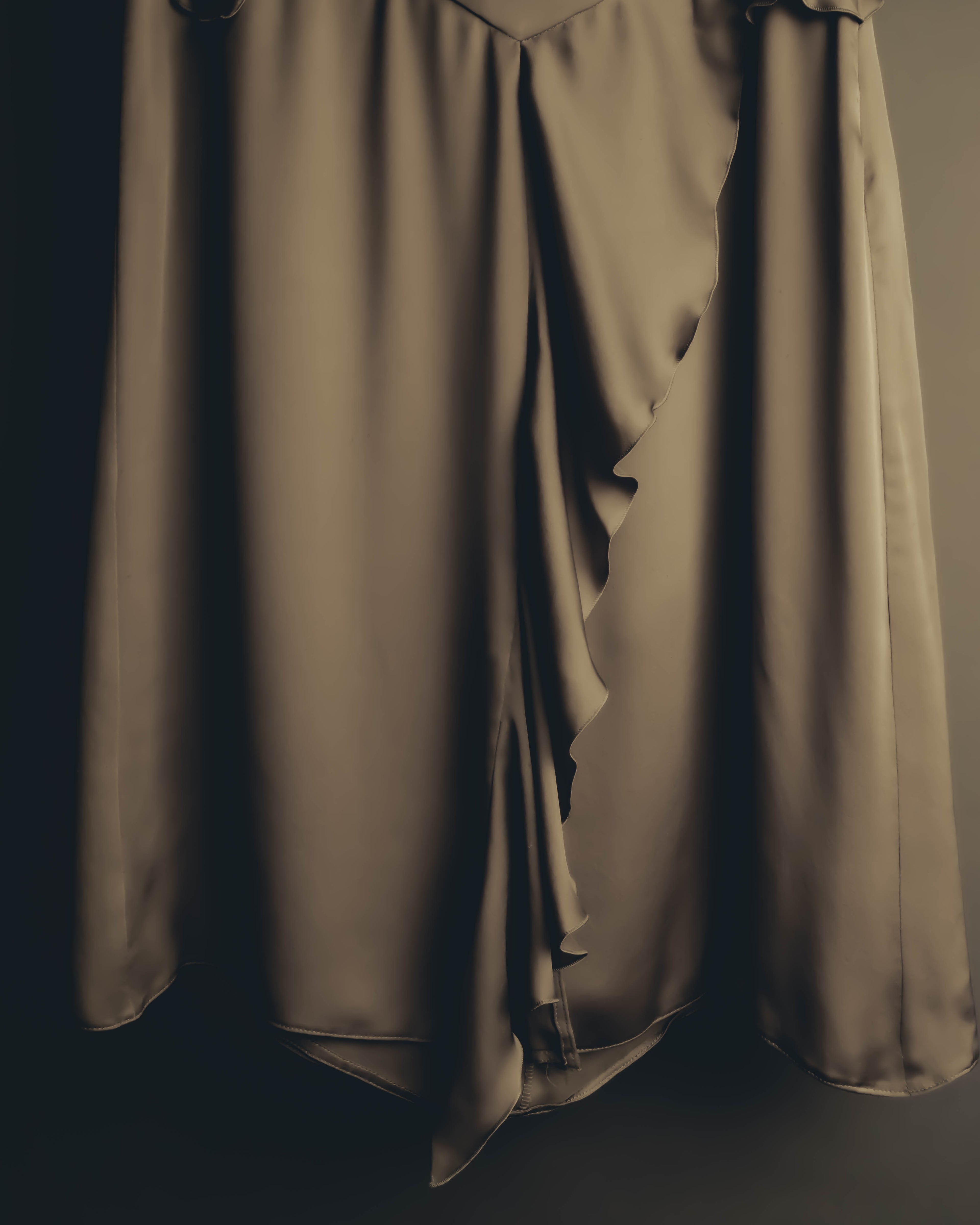 "GIORGIO ARMANI" 90's-00's Draped silk sleeveless top and skirt set
