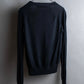 "BALENCIAGA" Silk cashmere gold button short V neck cardigan