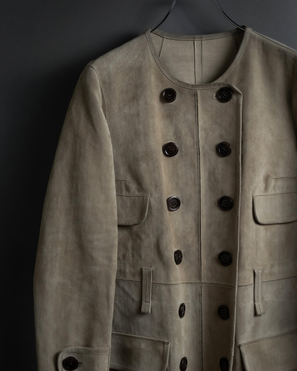 "LOUIS VUITTON" 00's Marc Jacobs period double-breasted suede coat