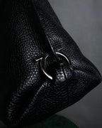 "Salvatore Ferragamo" Gancini motif draping leather bag