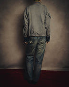 -SPECIAL- “LOEWE” 80’s-early 90’s Taupe suede leather blouson jacket