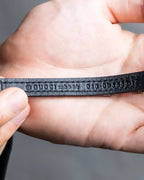 "GUCCI" Logo cat engraved leather bracelet