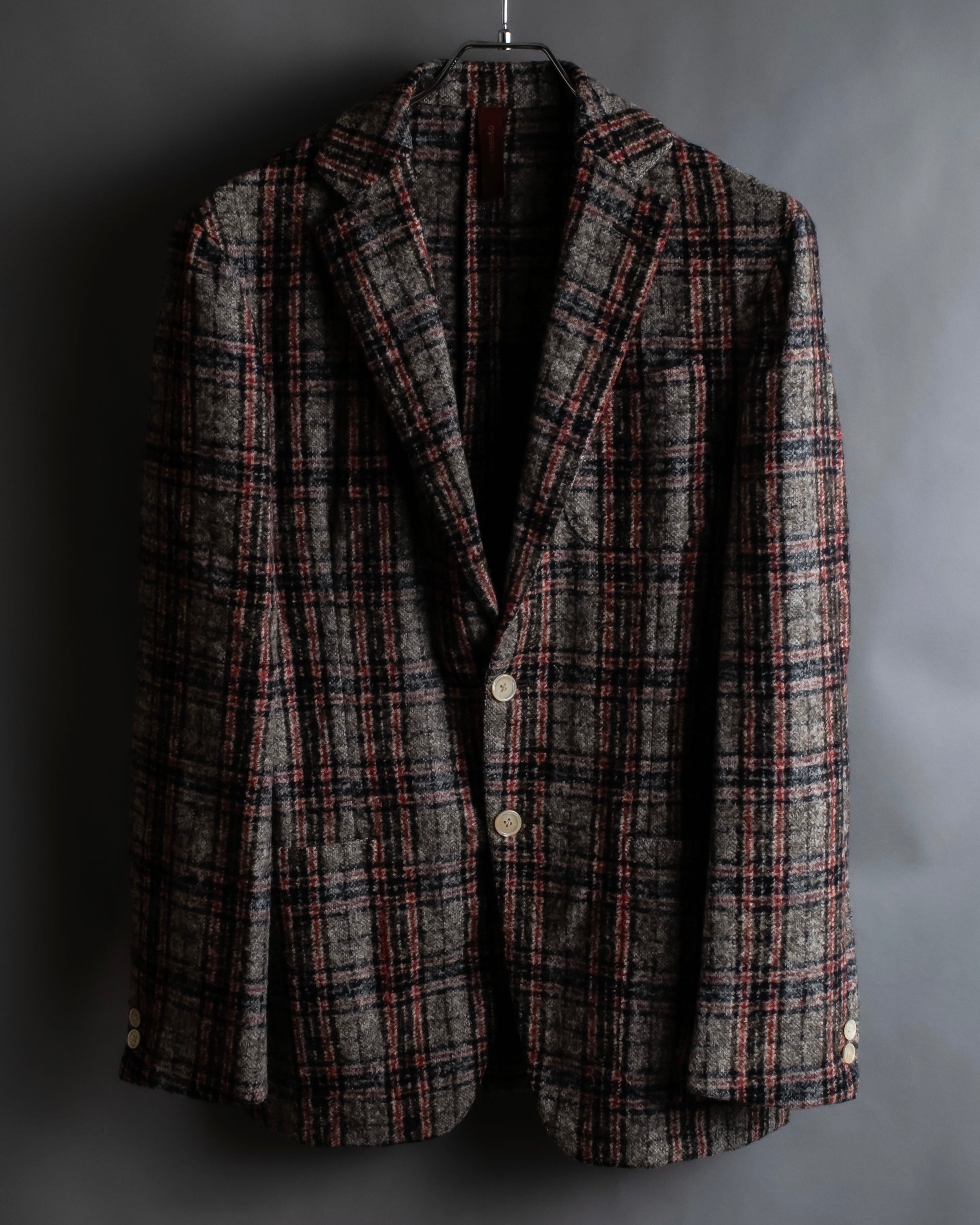 "Ernesto" Multicolor checked tailored jacket