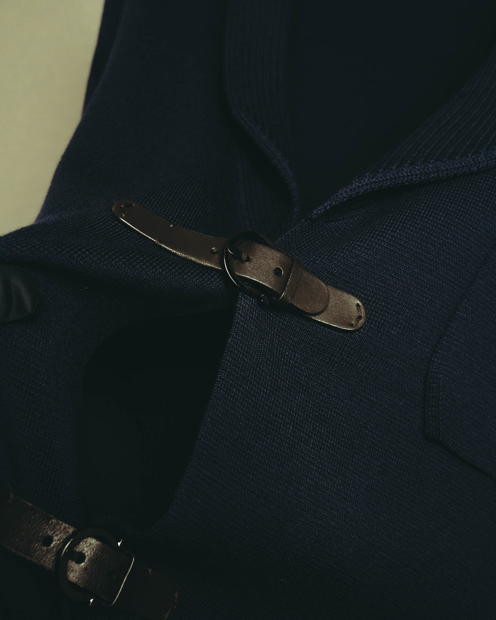 “Salvatore Ferragamo” 80’s-90’s Gancini buckle virgin wool knit jacket