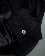 "tricot COMME des GARCONS"  80's Tiered ruffle design, dotted sheer blouse