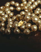 -SPECIAL- "CHANEL" 90's Pearl and crystal embellished long necklace