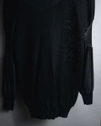 "Christian Dior BOUTIQUE" 2007’s draped viscose mesh-panel pullover