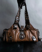 "Chloe" Out pocket design silverado hand bag