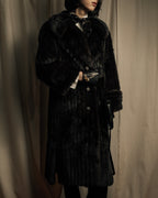 -SPECIAL- "Christian Dior Boutique Paris" 70's-80's Panel work design 100% mink fur coat