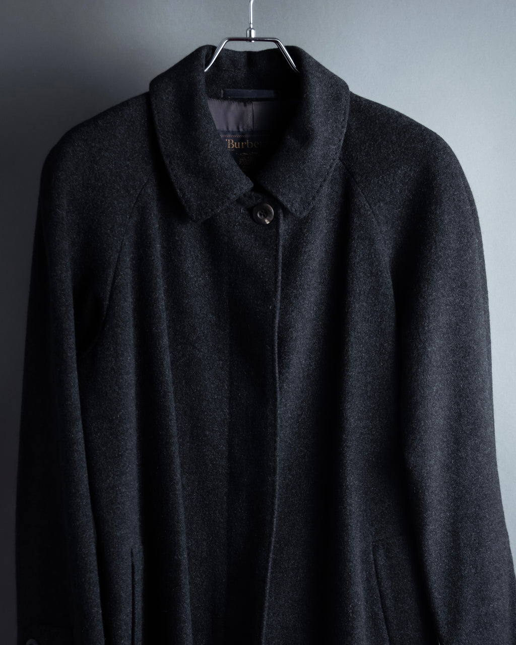 -SPECIAL- "BURBERRYS" 80's-90's Raglan line detail stand collar coat