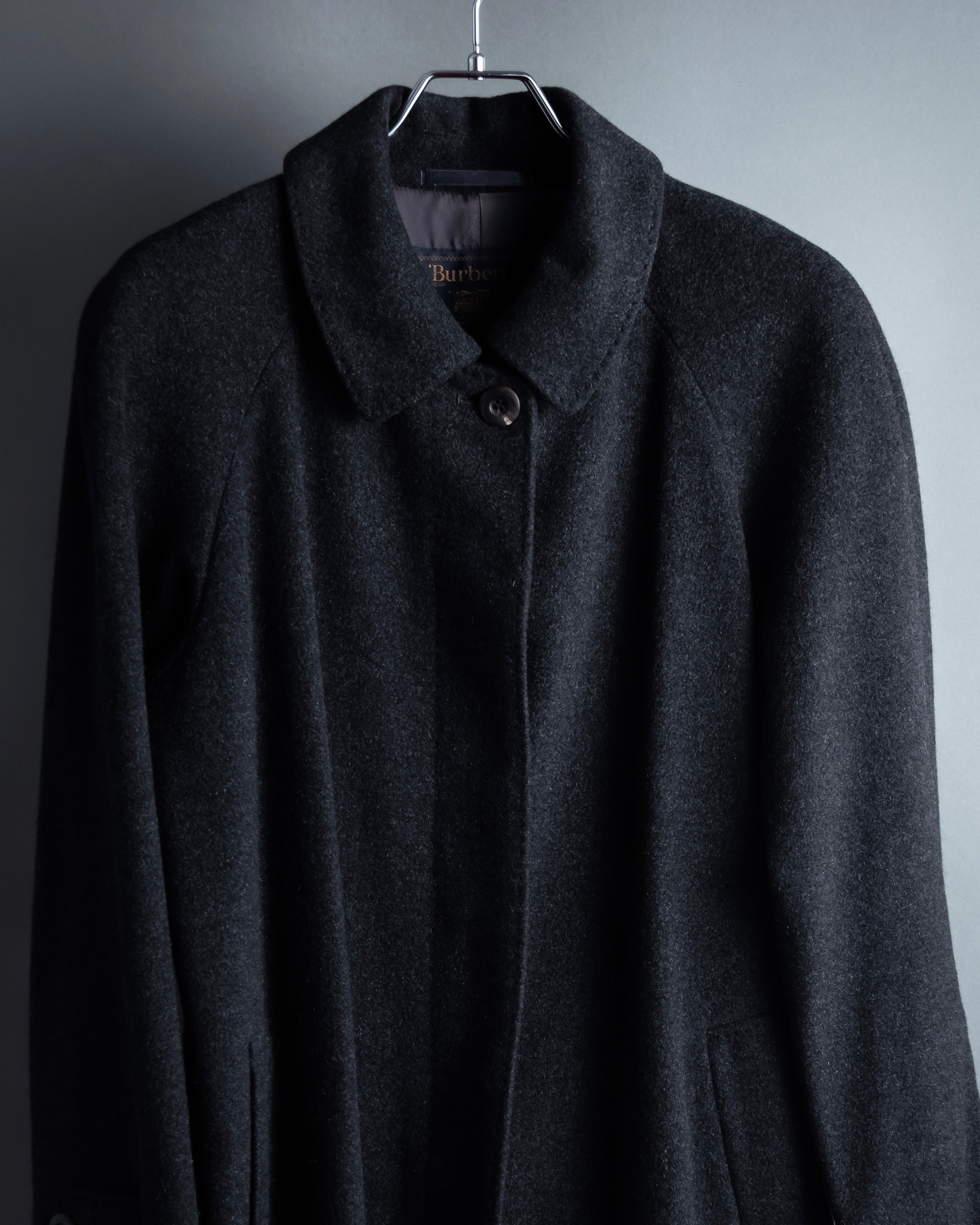 -SPECIAL- "BURBERRYS" 80's-90's Raglan line detail stand collar coat