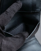 "CELINE" Crossgrain leather tri-fold wallet