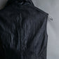 "Rick Owens" 100% lamb leather high neck sleeveless jacket