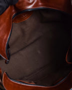 "BURBERRY" Harness detail check canvas leather bag