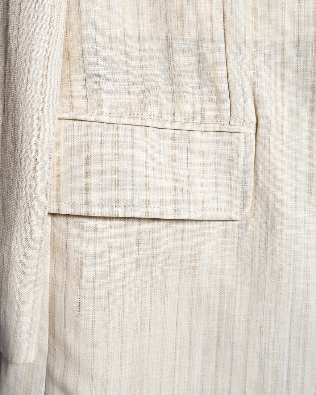 Dolcis/ Linen Blended Oversized Safari Jacket White