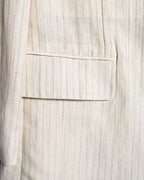 Dolcis/ Linen Blended Oversized Safari Jacket White
