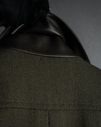 -SPECIAL- "HERMES" 90's Military-inspired zip design tailored jacket