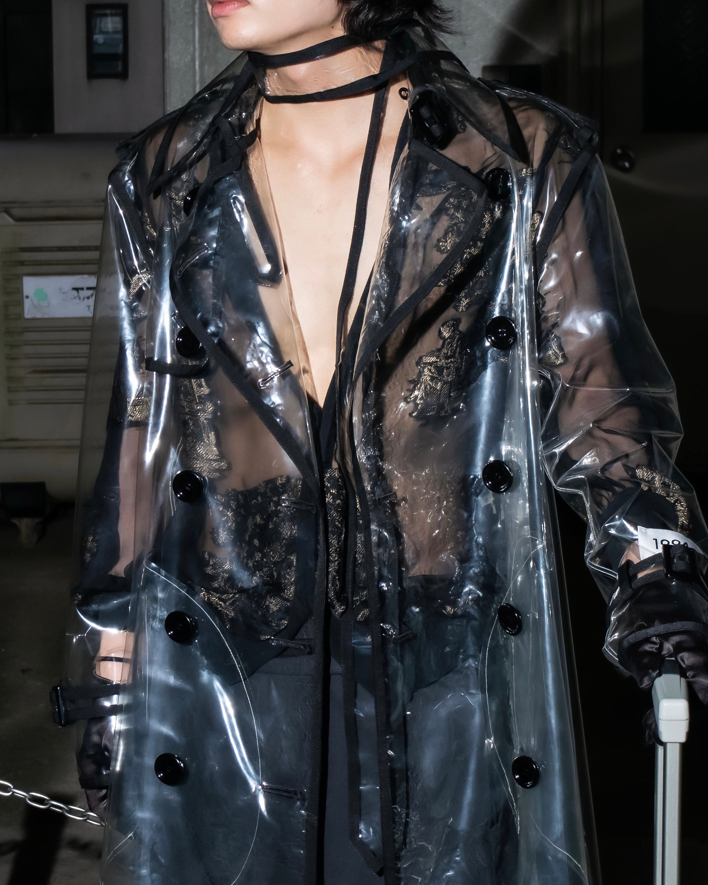 "DOLCE &amp; GABBANA" 23SS PVC material oversize trench coat