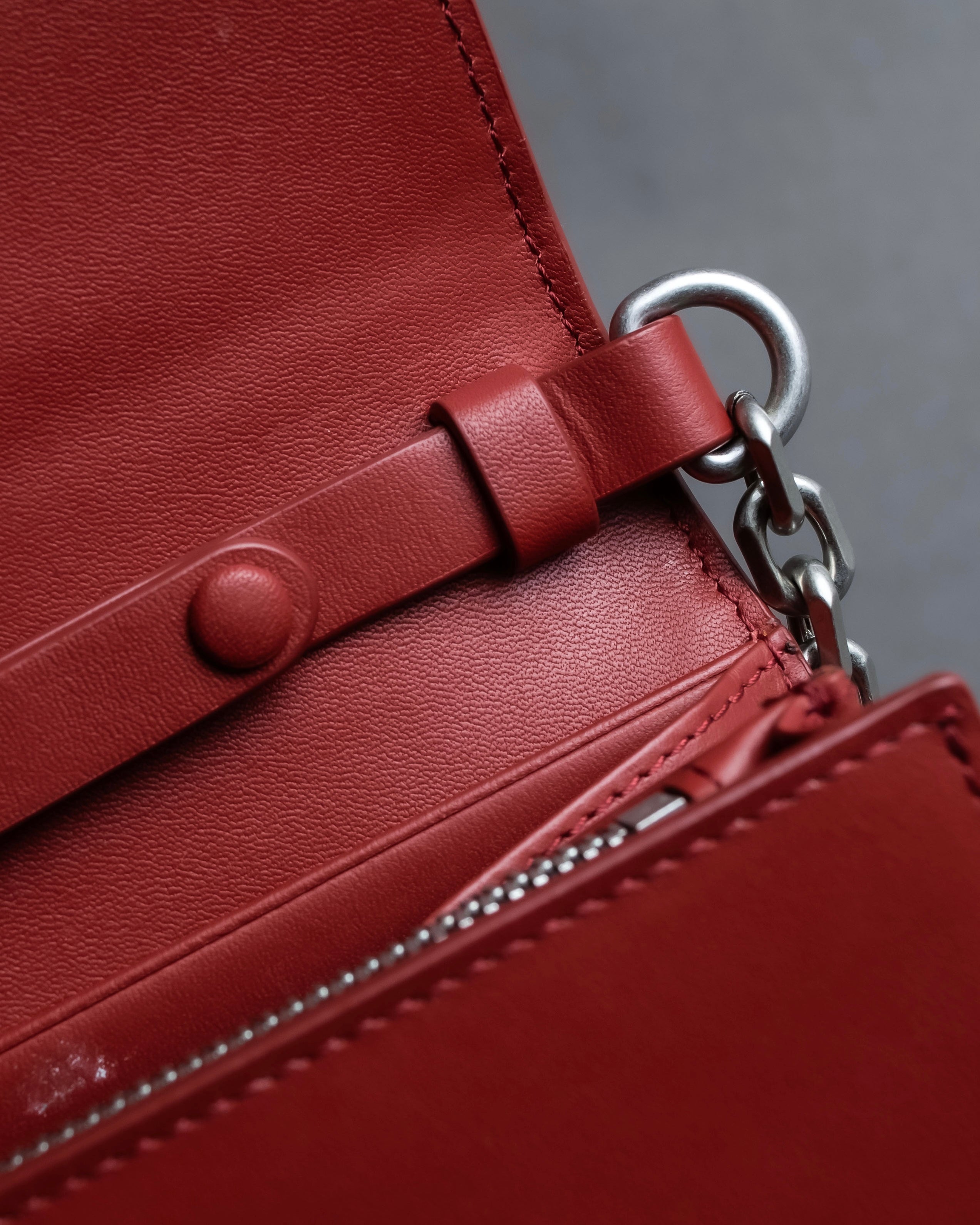 "KENZO" K motif design chain shoulder wallet bag