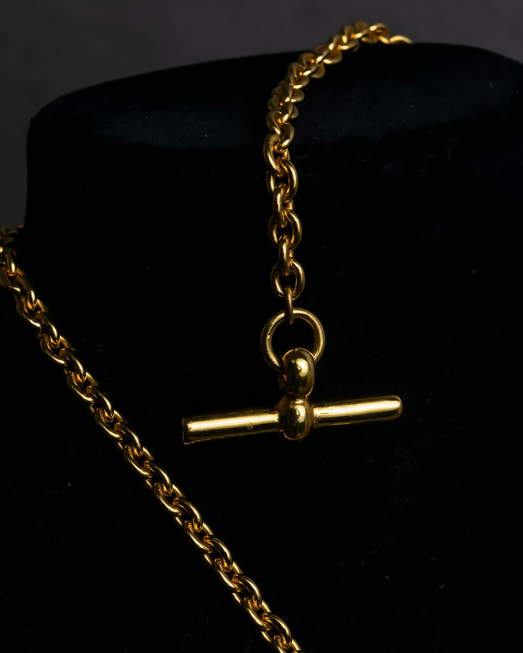 "CELINE" Moon & star top motif gold necklace